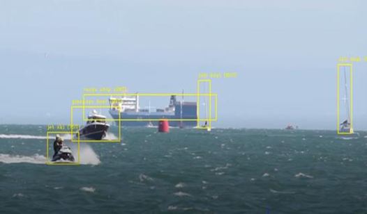image tracking and identifying boats at sea